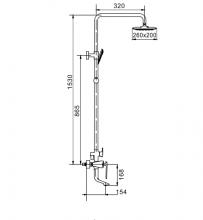 Душевая стойка Rose R1336F