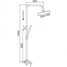 Душевая стойка Rose R1436F