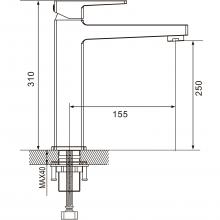 Смеситель для раковины Rose R2811H