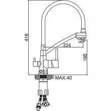 Смеситель для кухни Ledeme L4855A-9