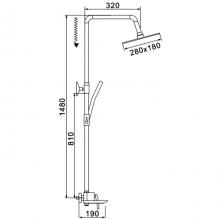 Душевая стойка Rose R2736F