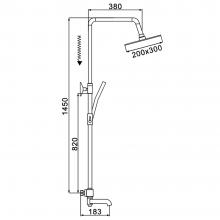 Душевая стойка Rose R3536H