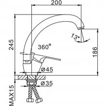 Смеситель для кухни Frap F4113-7