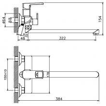 Смеситель для ванны Haiba HB22176