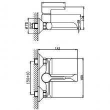 Смеситель для ванны Haiba HB60805-7