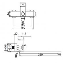 Смеситель для ванны Gerhans K13123T