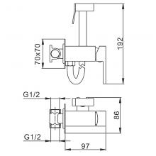 Смеситель с гигиеническим душем Frap F7506-4