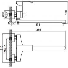 Смеситель для ванны Ledeme L72217