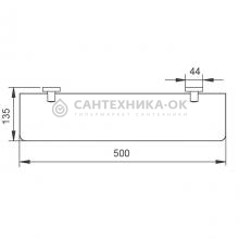 Стеклянная полка в ванную комнату Frud R15107