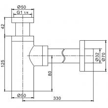 Сифон Rose RS22H