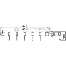 Крючок Ledeme L205-5 Хром