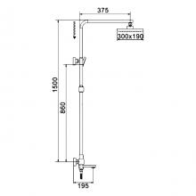 Душевая стойка Rose R1036H