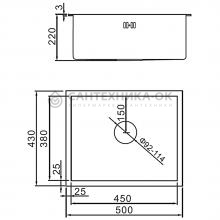 Мойка для кухни из нержавеющей стали Gerhans K35043B