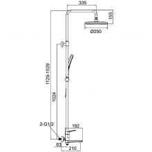 Душевая стойка FAOP A2408-6