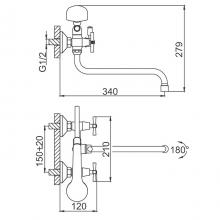 Смеситель для ванны Frud R22118-10