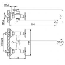 Смеситель для ванны Frud R22601