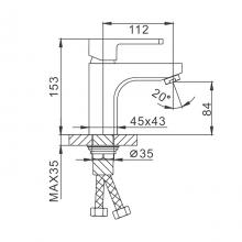 Смеситель для раковины Frap F1064