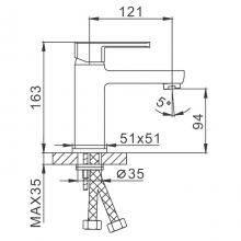 Смеситель для раковины Frap F1073