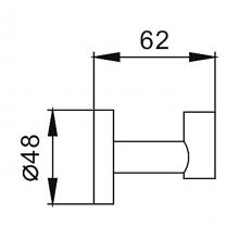 Крючок Frap F1705-1 Хром