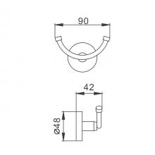 Крючок Frap F1705-2 Хром