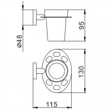 Стакан Frap F1706 Хром