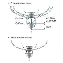 Донный клапан Frap F62-4