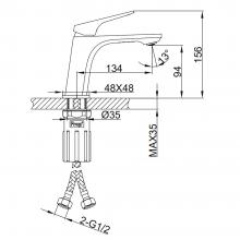 Смеситель для раковины Frap F1087-9