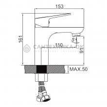 Смеситель для раковины Ledeme L1082