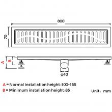 Душевой трап Gappo G88007-36