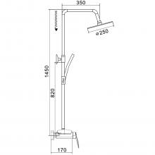 Душевая стойка Rose R1136H