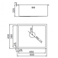 Мойка для кухни из нержавеющей стали Gerhans K35043G