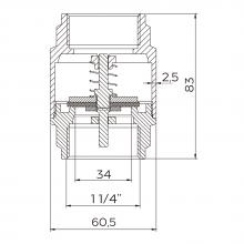 Обратный клапан Gappo G1241.07 1 1/4