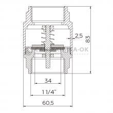 Обратный клапан Gappo G1241.07 1 1/4