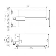 Смеситель для ванны Haiba HB22803-7