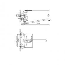 Смеситель для ванны Cron CN2104