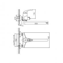 Смеситель для ванны Cron CN2203-8