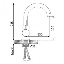 Смеситель для раковины OUTE T40301K-303