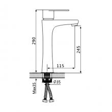 Смеситель для раковины OUTE T40511-1