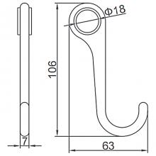 крючки для рейлинга Ledeme L211-1