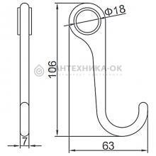 крючки для рейлинга Ledeme L211-1