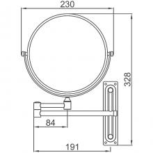 Настенное косметическое зеркало Ledeme L6308 Хром