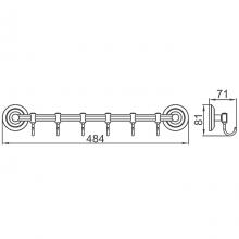 Крючок Ledeme L204-6 Хром