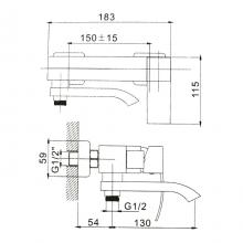 Смеситель для ванны Haiba HB60815