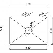 Мойка для кухни из нержавеющей стали Gappo GS6050-6