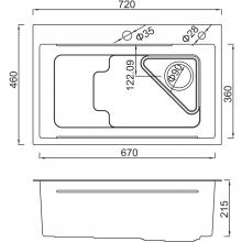 Мойка для кухни из нержавеющей стали Gappo GS7246-6