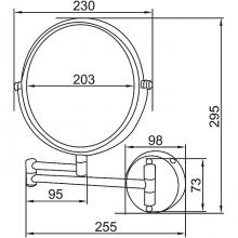 Настенное косметическое зеркало Ledeme L6108 Хром