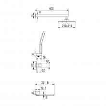 Душевой комплект Rose R1095T