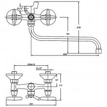 Смеситель для ванны Haiba HB2220