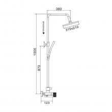 Душевая стойка Rose R1896H-6