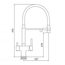 Смеситель для кухни Gappo G4395-50